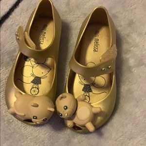 Mini Melissa Gold Shoes